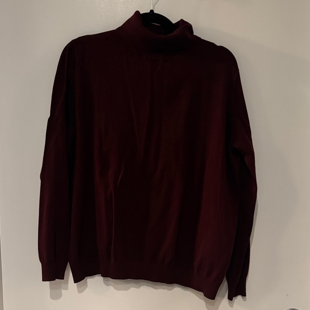 H&M Women's Burgundy mock neck Sweater